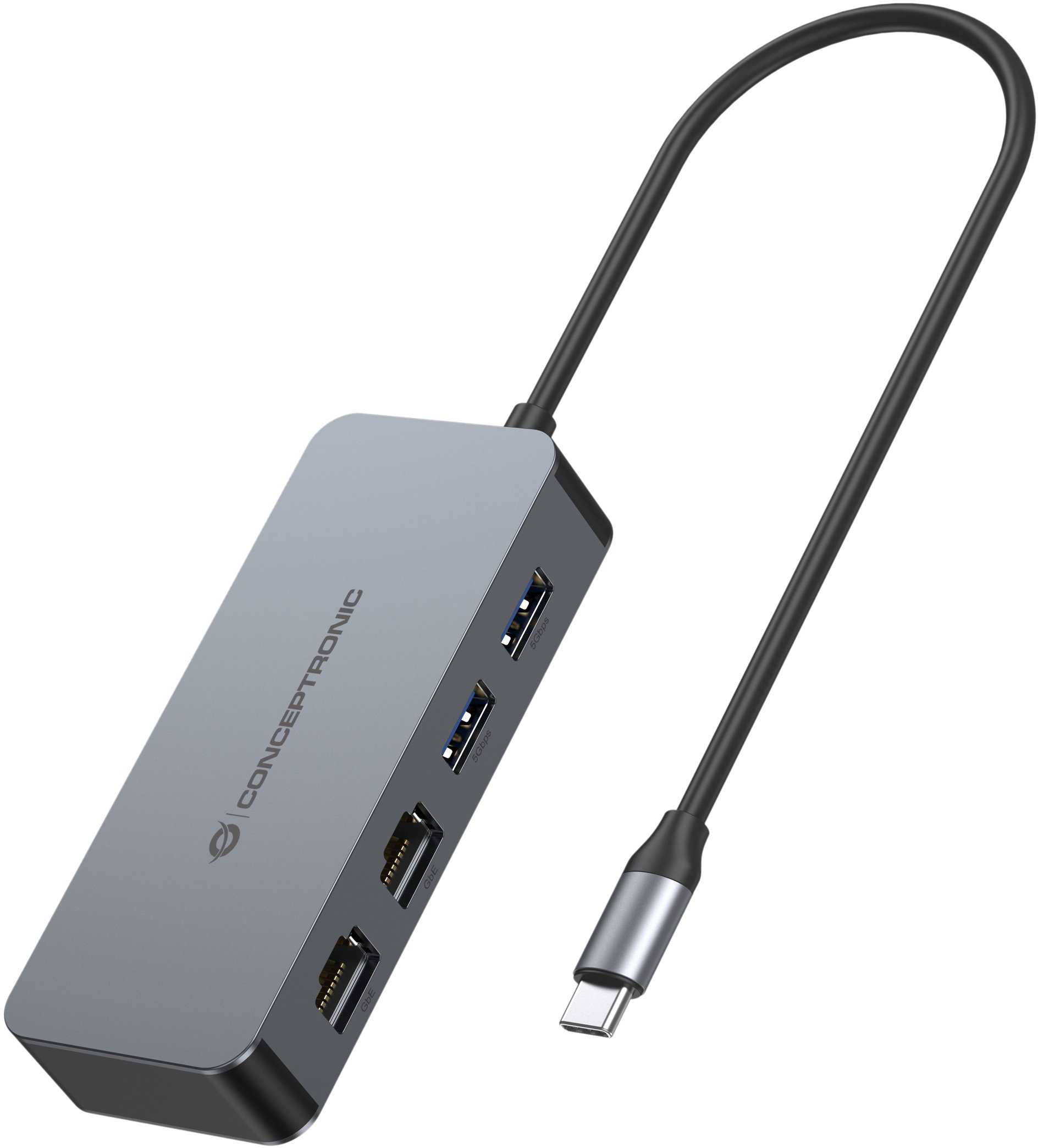 Karta sieciowa Conceptronic CONCEPTRONIC Adapter USB-C->2xGbE+2xUSB-A3