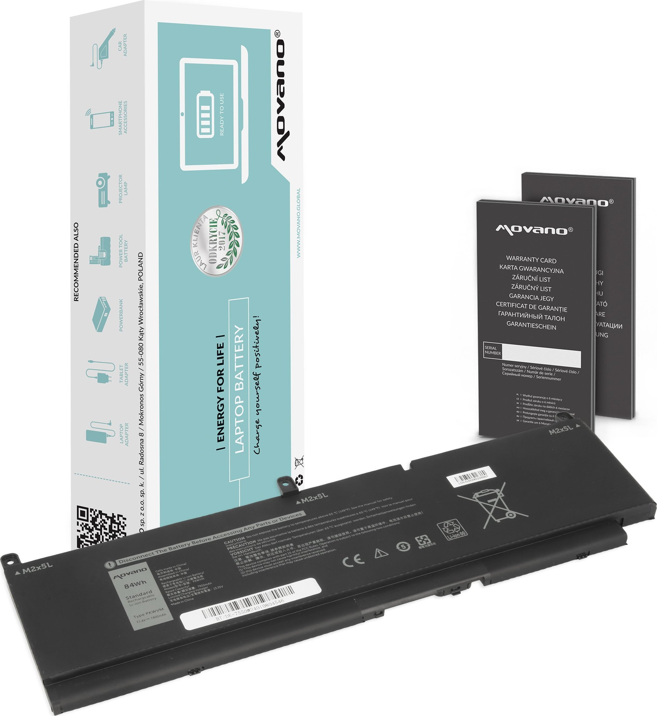 Movano Battery PKWVM for Dell Precision