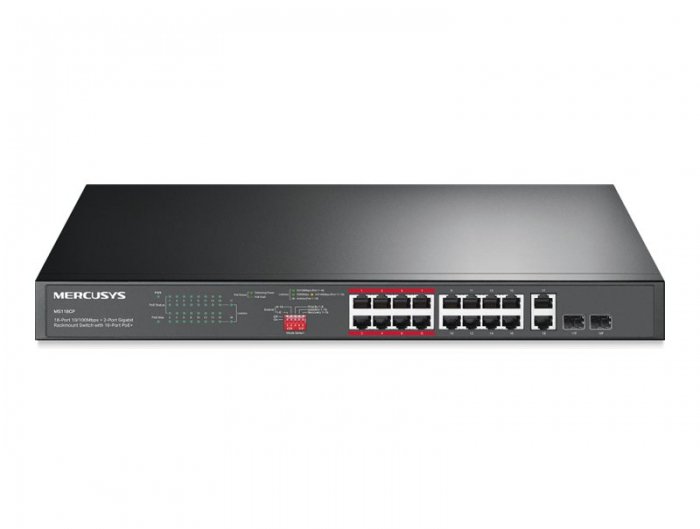 TP-LINK MS118CP 16-Port 10/100M + 2-Port