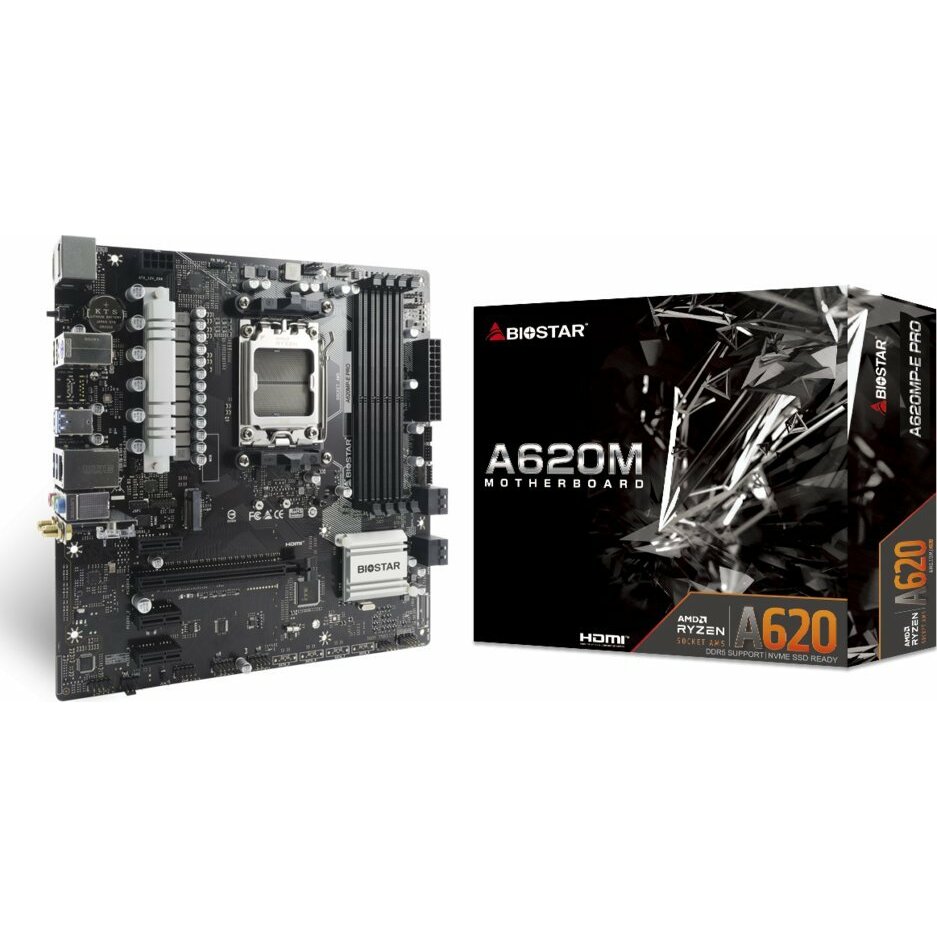 Biostar A620MP-E PRO Motherboard, AM5, AMD