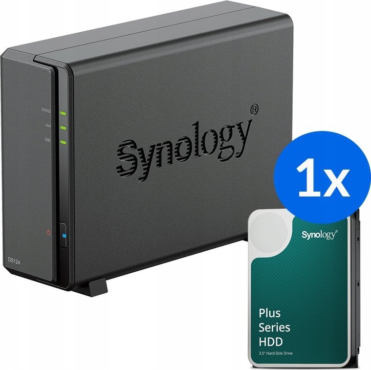 Synology DS124+1x HAT3300-4T (1x 4TB) |