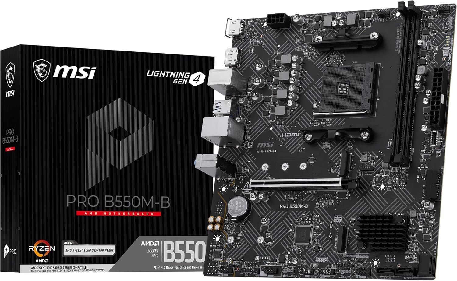 MSI Motherboard PRO B550M-B am4 2DDR4