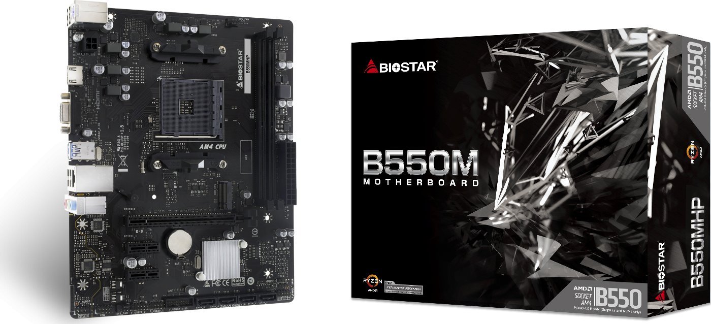 Biostar B550MHP Motherboard, AM4, AMD B550