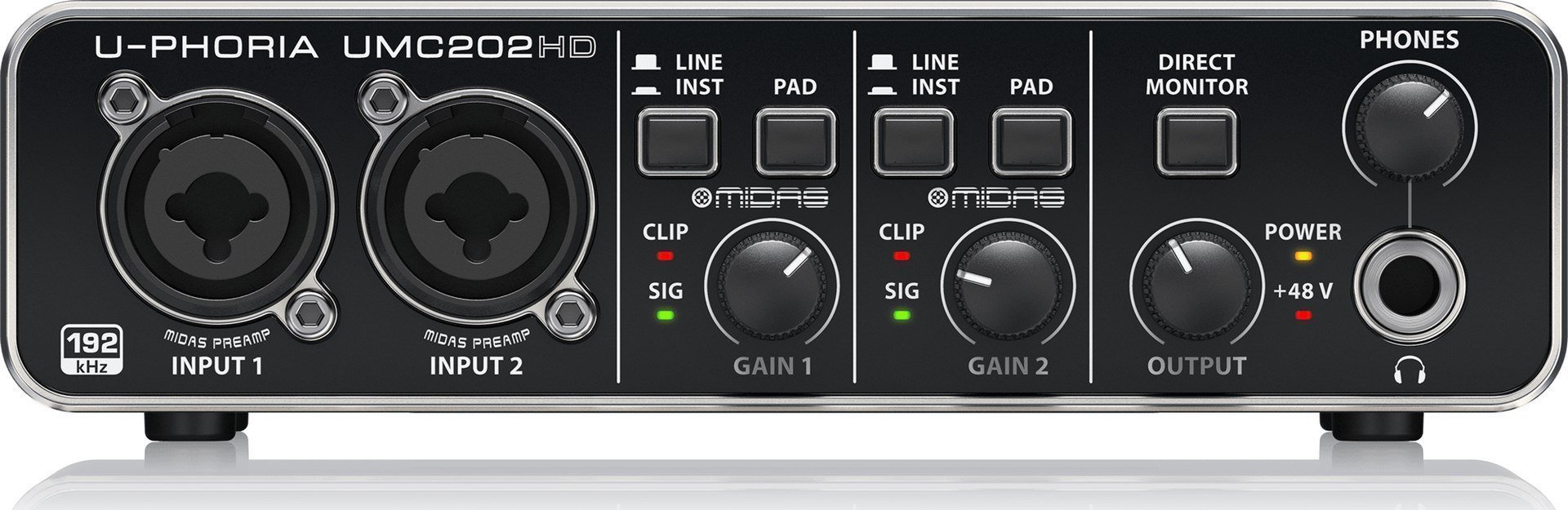 Behringer UMC202HD recording audio interface |