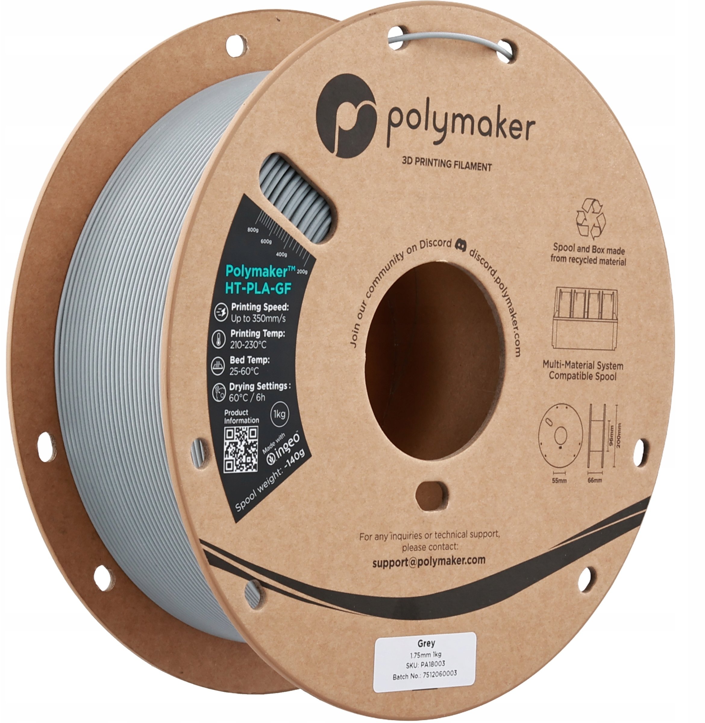 Polymaker HT-PLA-GF 3D Printer Filament –