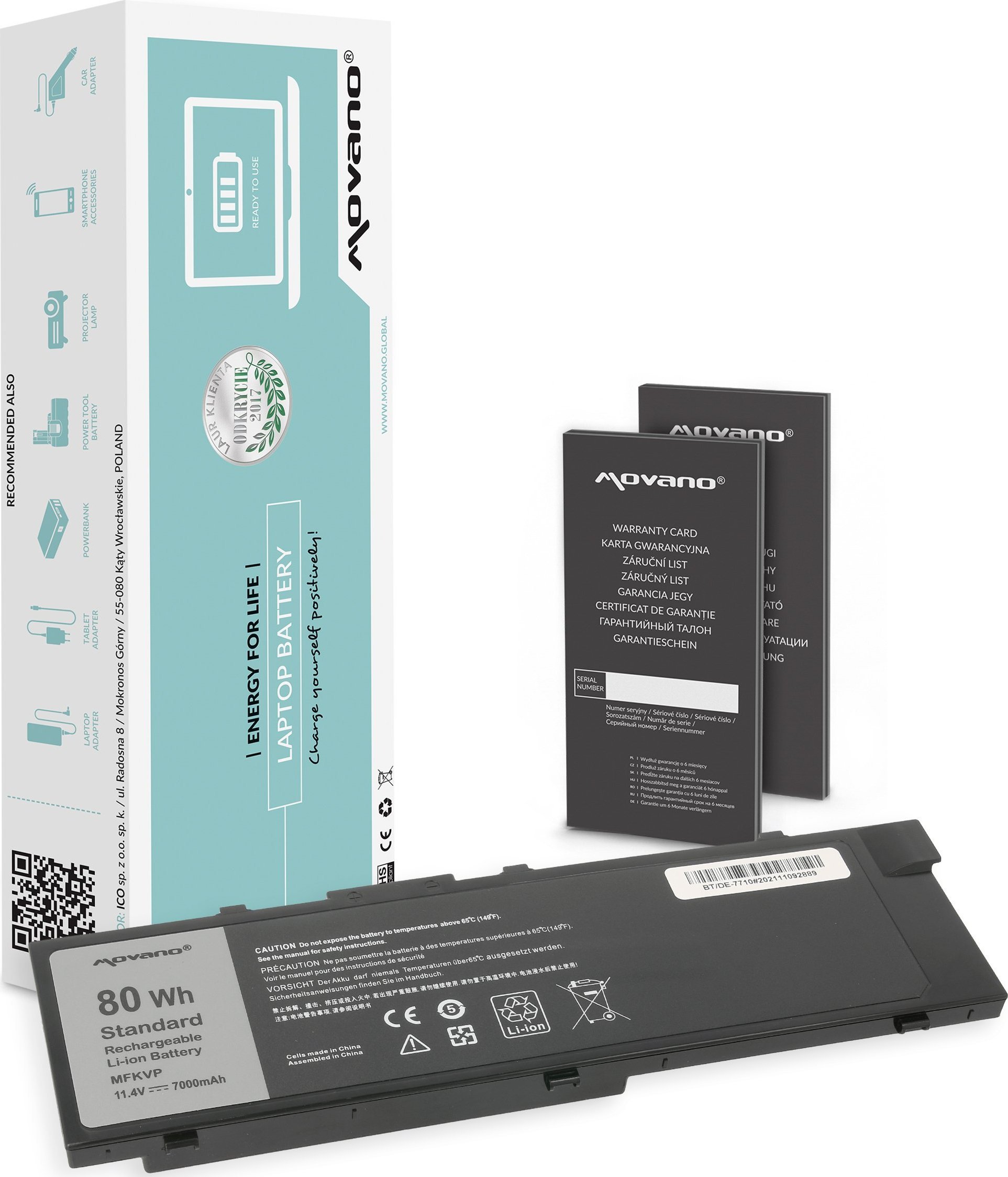 Movano Battery MFKVP for Dell Precision