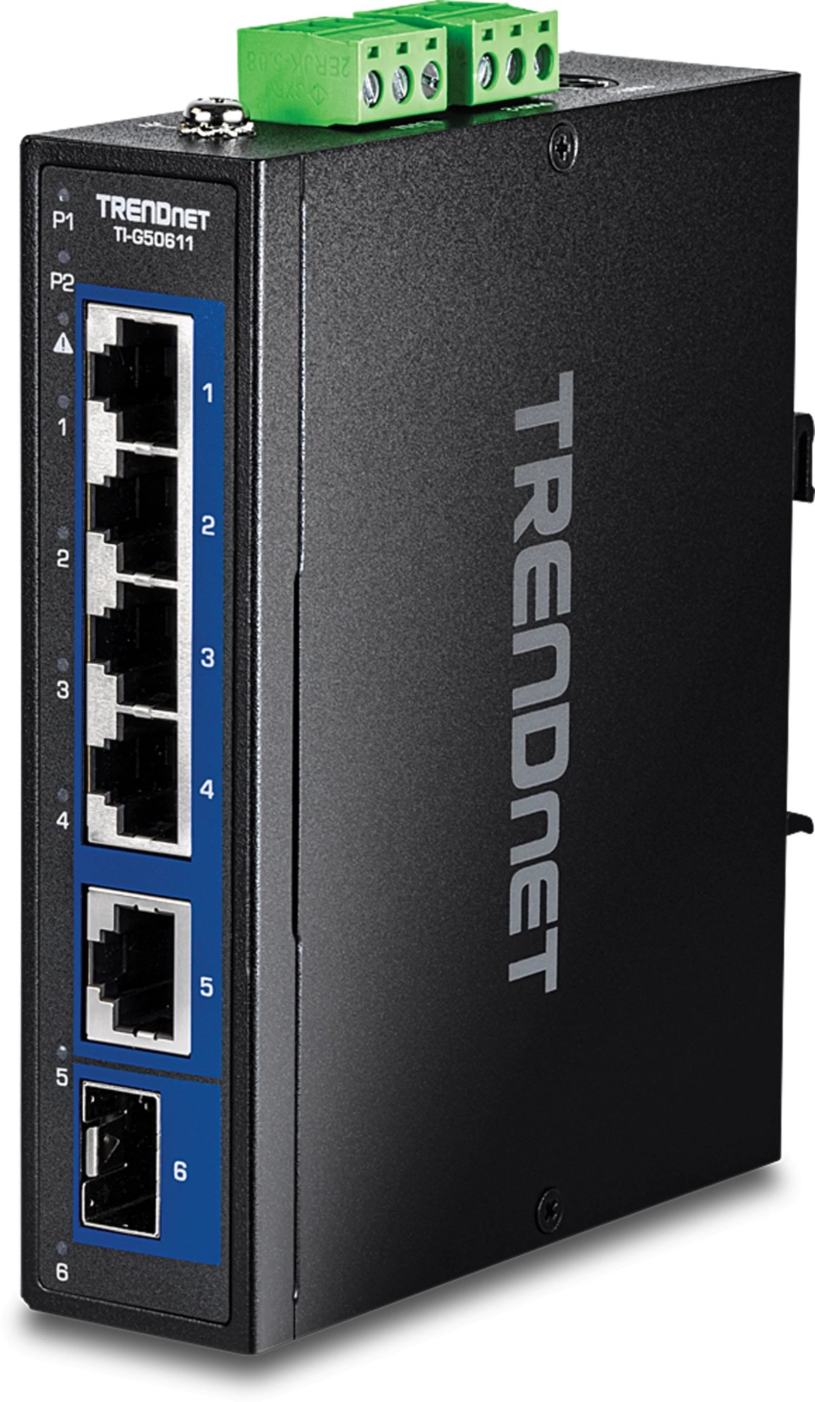 TRENDnet TI-G50611 Industrial DIN-Rail  6-Port 2