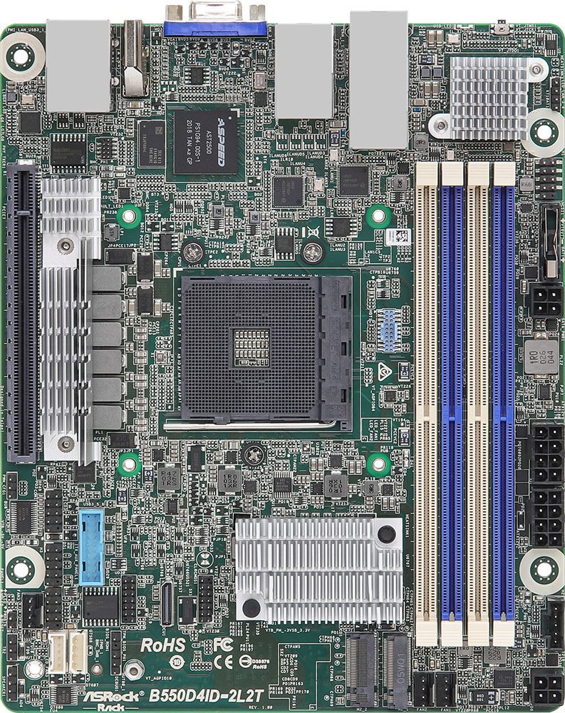 ASRock motherboard B550D4ID-2L2T mini-ITX socket AM4