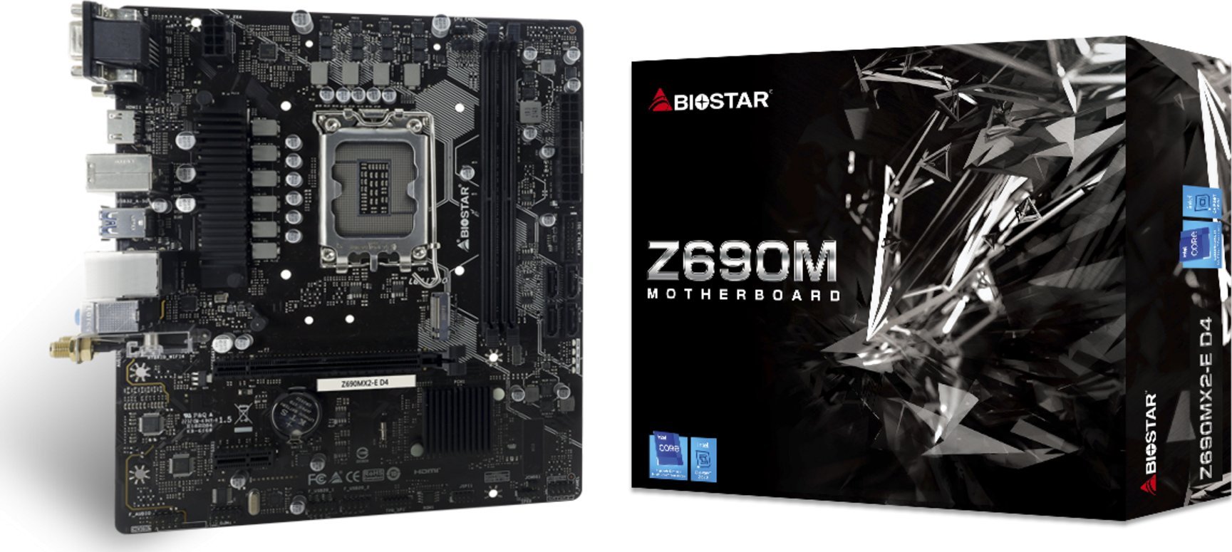 Biostar Z690MX2-E D4 Motherboard, LGA1700, Intel