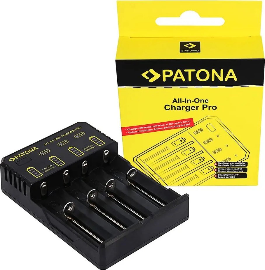 Patona 4-kanałowa ładowarka All-In-One do baterii