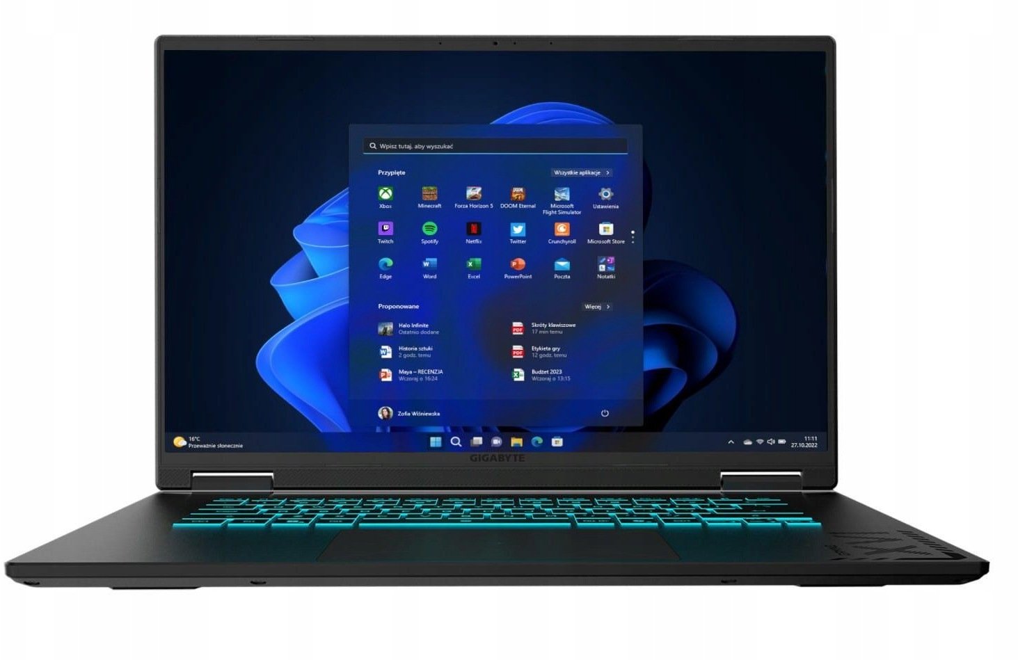 Gigabyte GAMING A16 PRO - Core