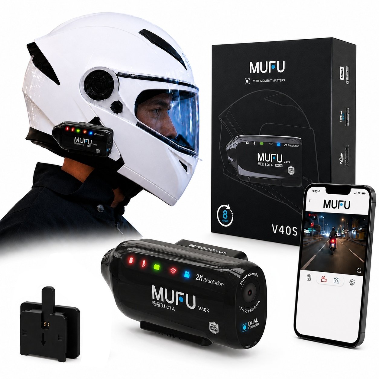 MUFU Motocyklowy V40S (2k) przód +