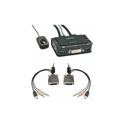 Przełącznik Lindy DVI KVM 2 Port