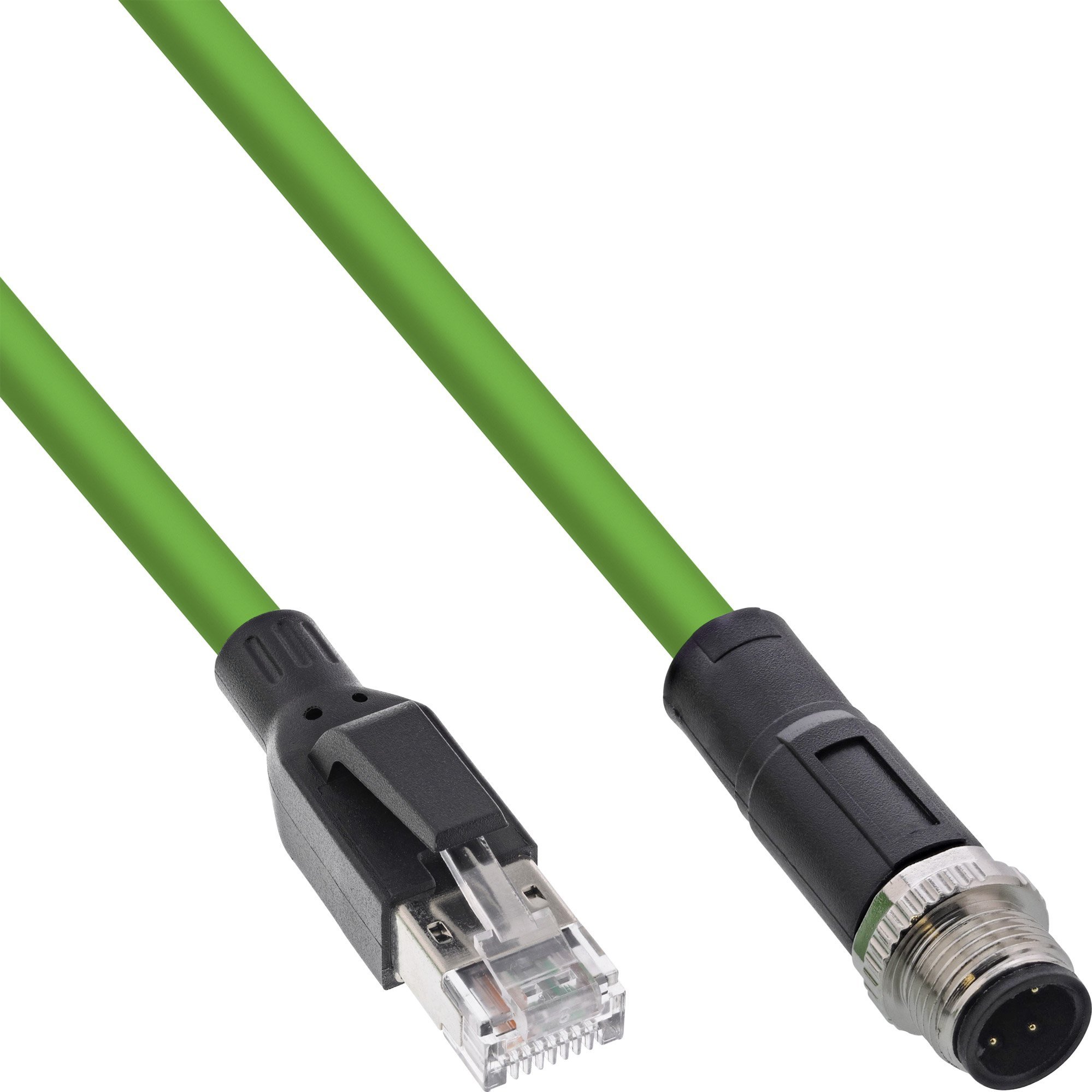 InLine Patchcord przemysłowy M12 (D-kodowany) -