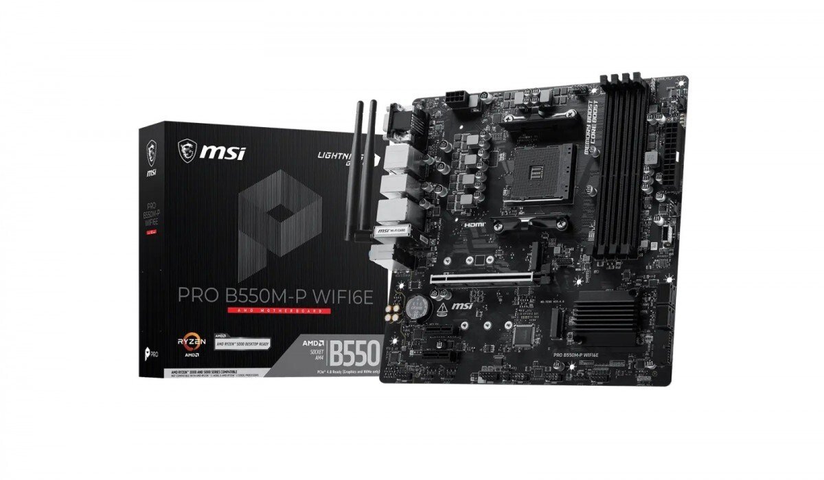 MSI PRO B550M-P WIFI6E Motherboard, AM4