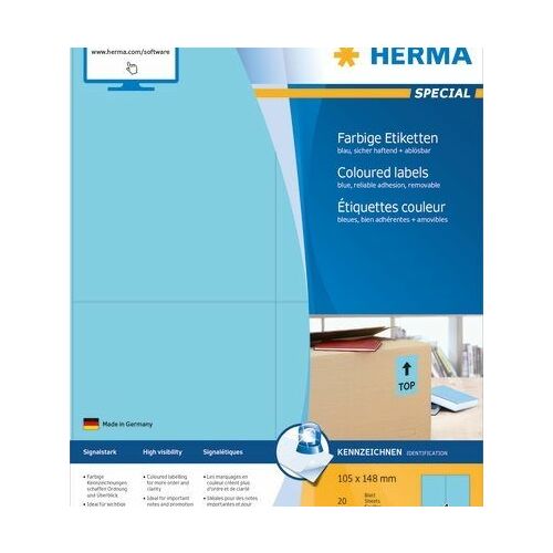 Herma Kolorowe etykiety, A4, 105 x