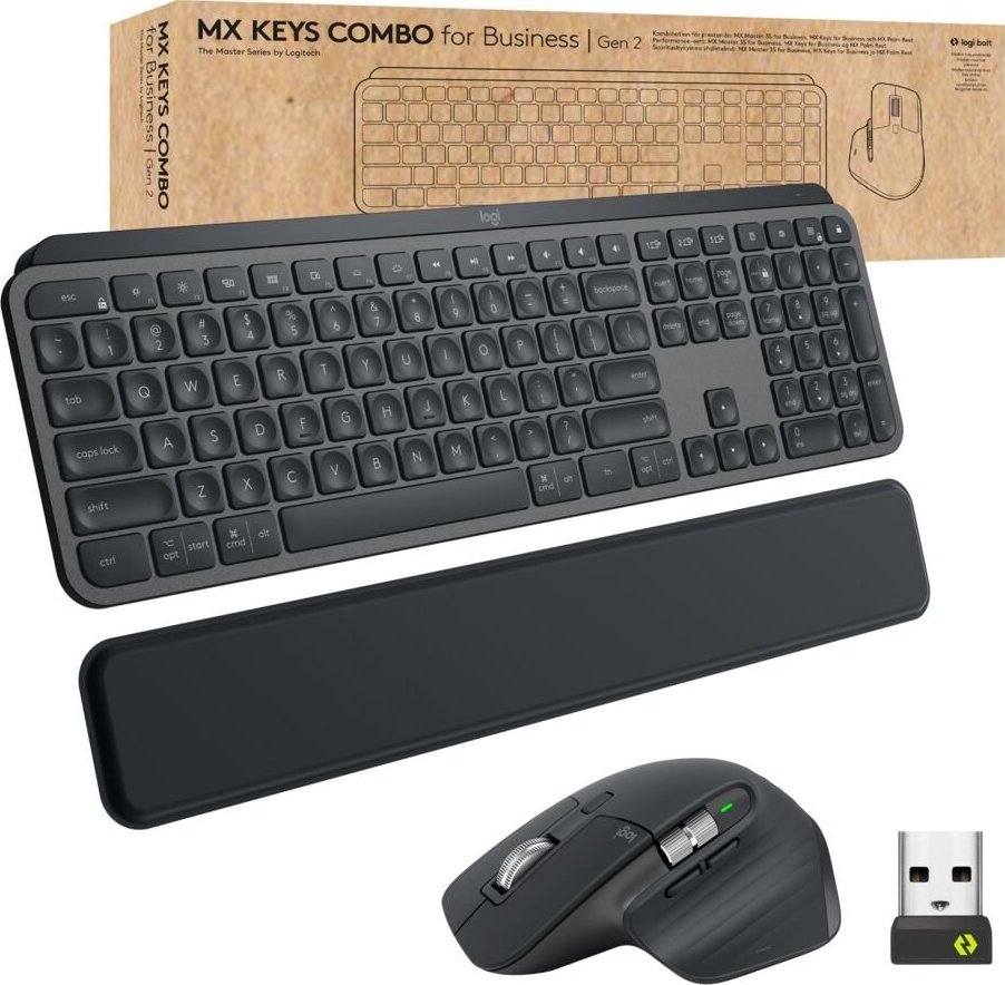 Logitech Wireless Keyboard+Mouse MX Keys Combo