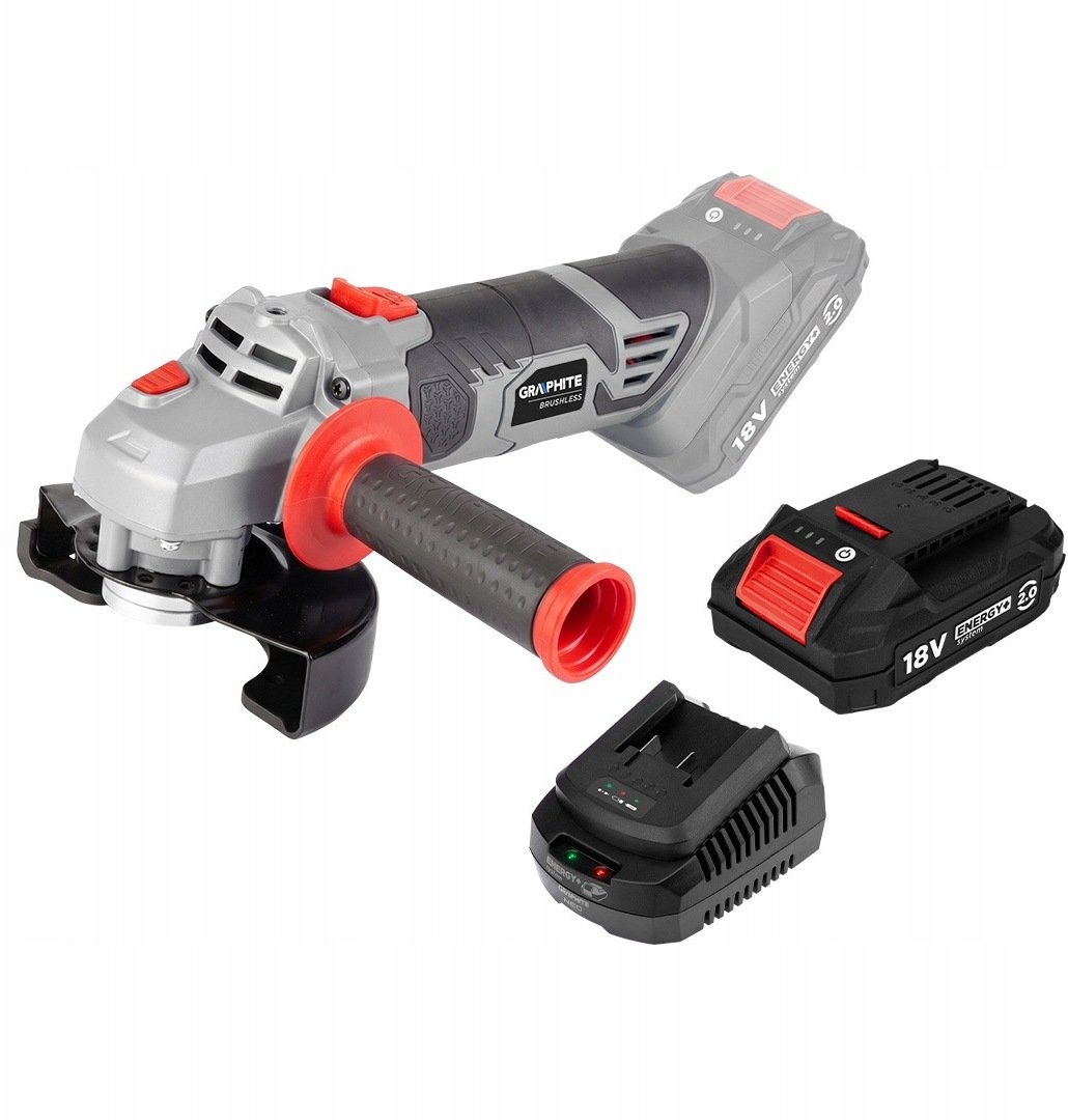 Graphite Kątowa akumulatorowa Energy+ 18V, 125mm