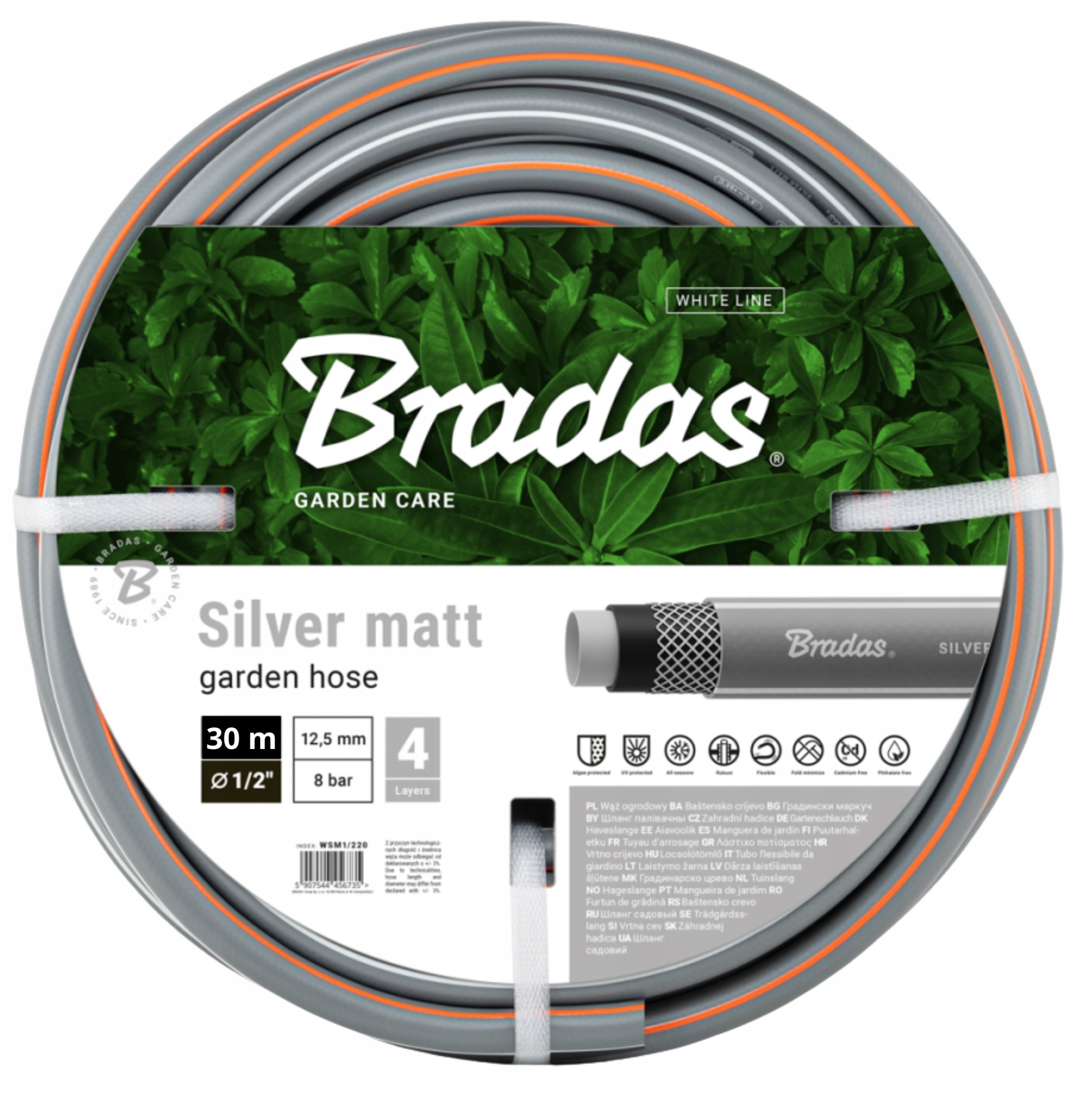 Bradas Wąż ogrodowy White Line 30