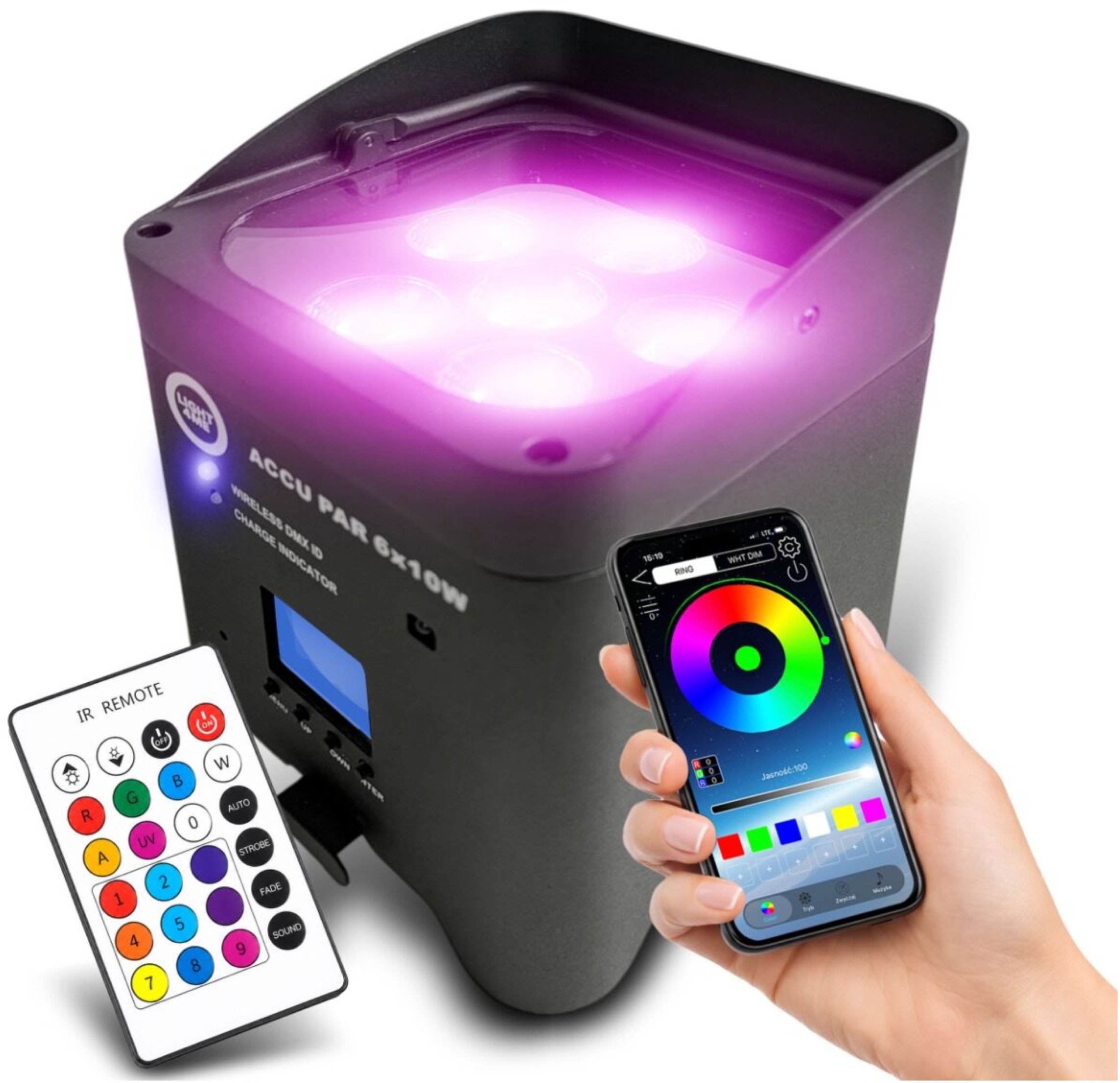 Naświetlacz LIGHT4ME Akumulatorowy reflektor par LED