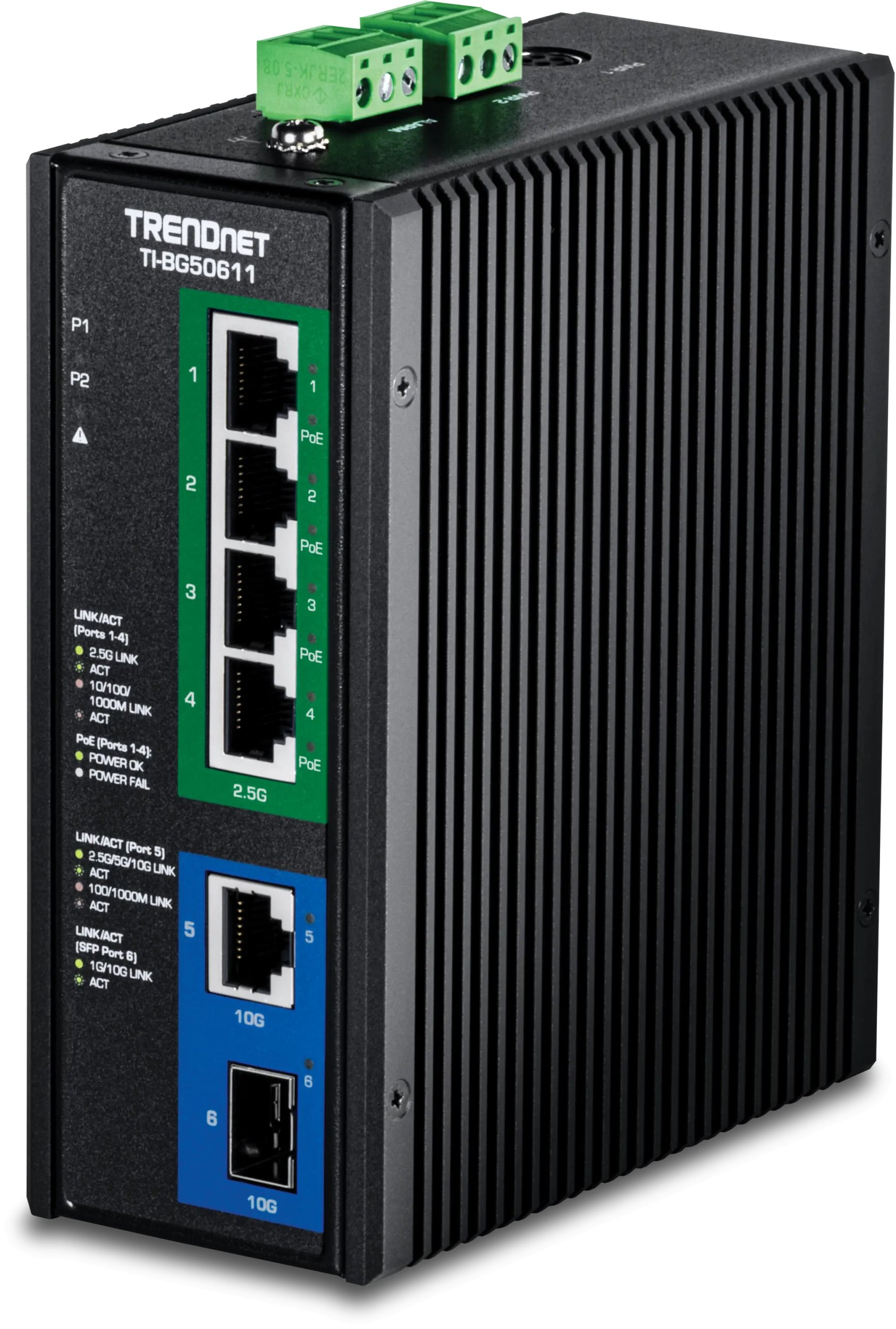 TRENDnet 6-Port Industrial 2.5G PoE++