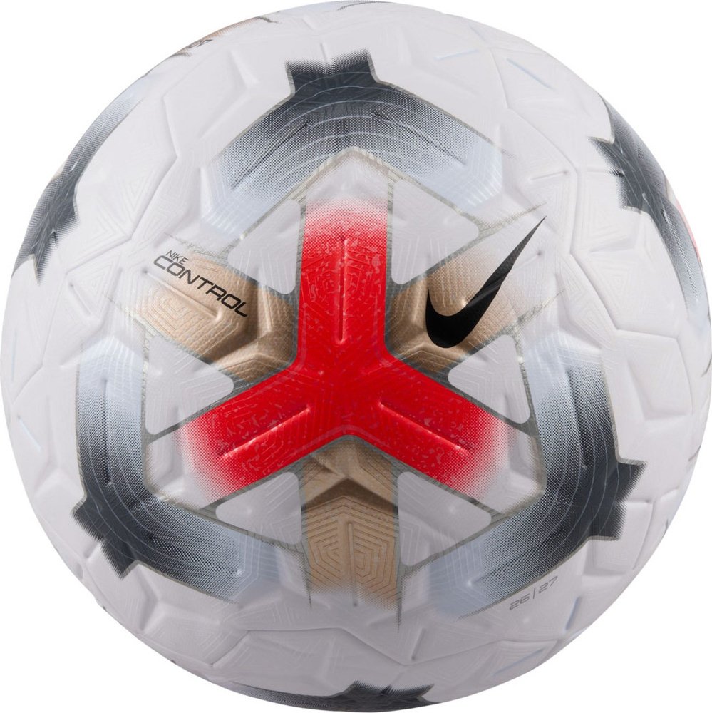 Nike Piłka nożna Control biało-czarno-czerwona IQ0618