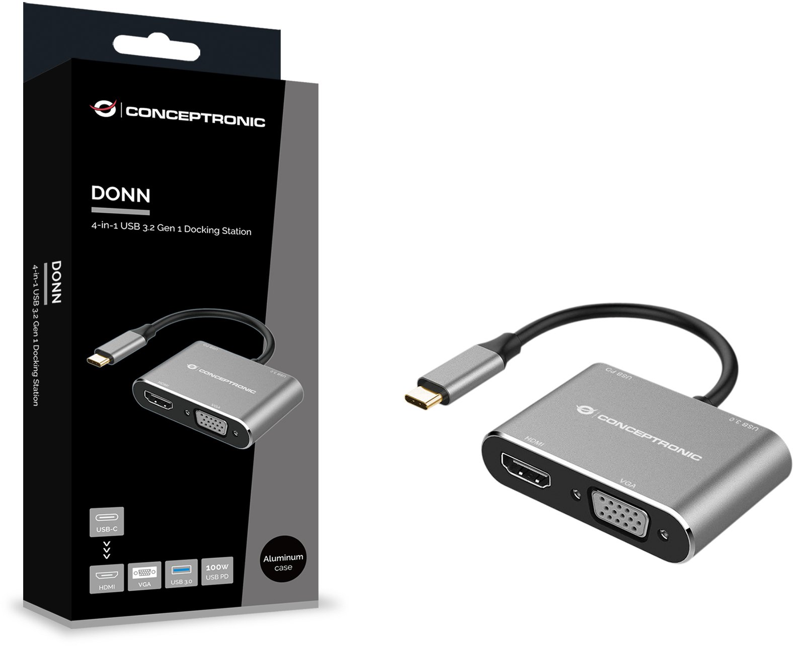 Conceptronic Conceptronic DONN16G stacja dokująca Przewodowa