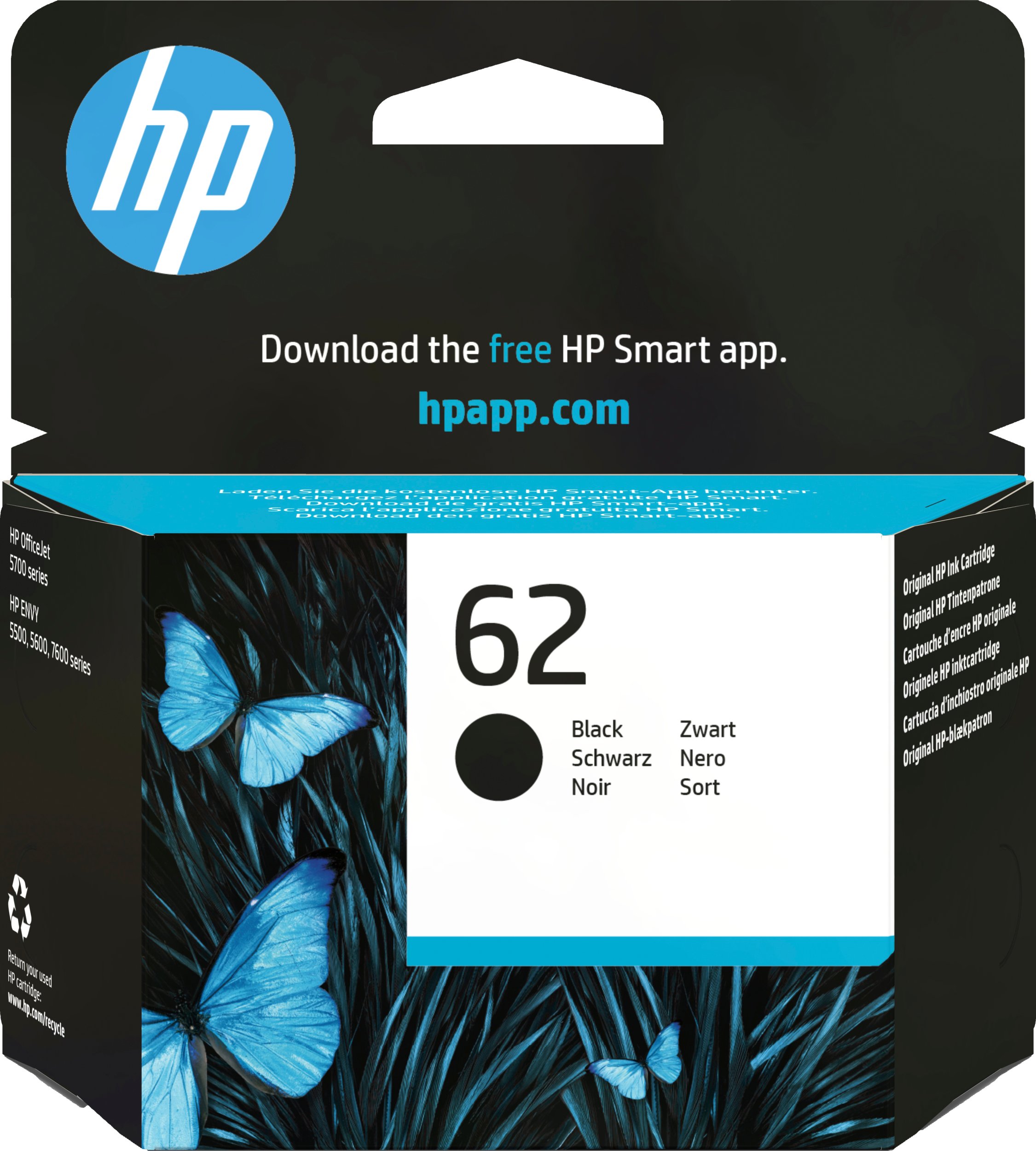 Tusz HP 62 Black Original Ink
