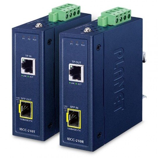Konwerter światłowodowy Planet Industrial EtherCAT Media