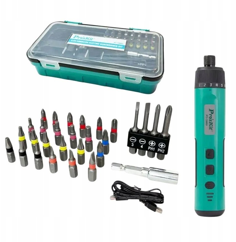 Pros Kit Bezprzewodowy zestaw wkrętaków elektrycznych