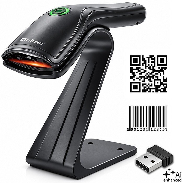 Qoltec Wireless barcode scanner 1D 2D