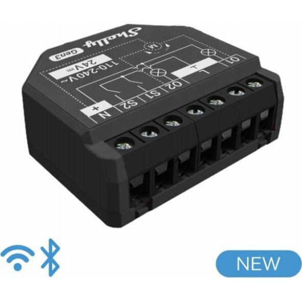 Shelly 2PM Gen3 2-channel Controller, WiFi/Bluetooth