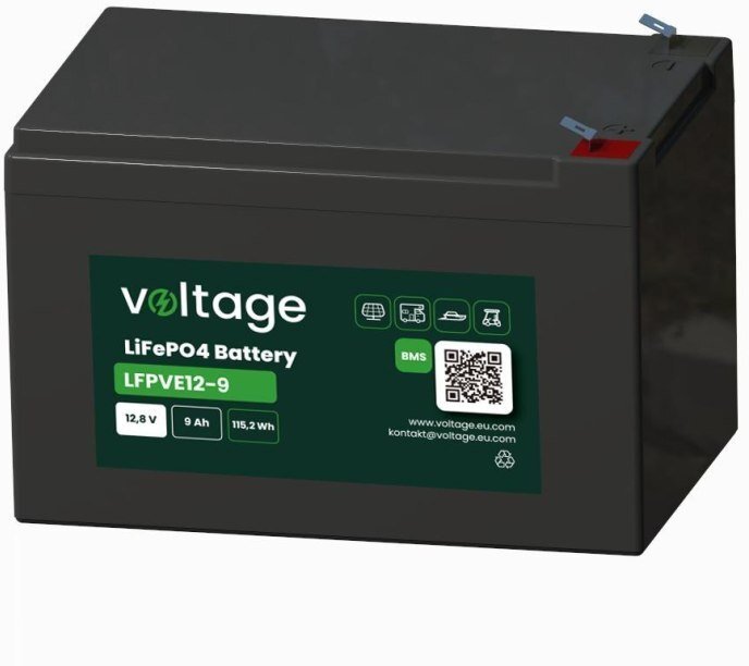 Voltage Akumulator LiFePO4 12,8 V