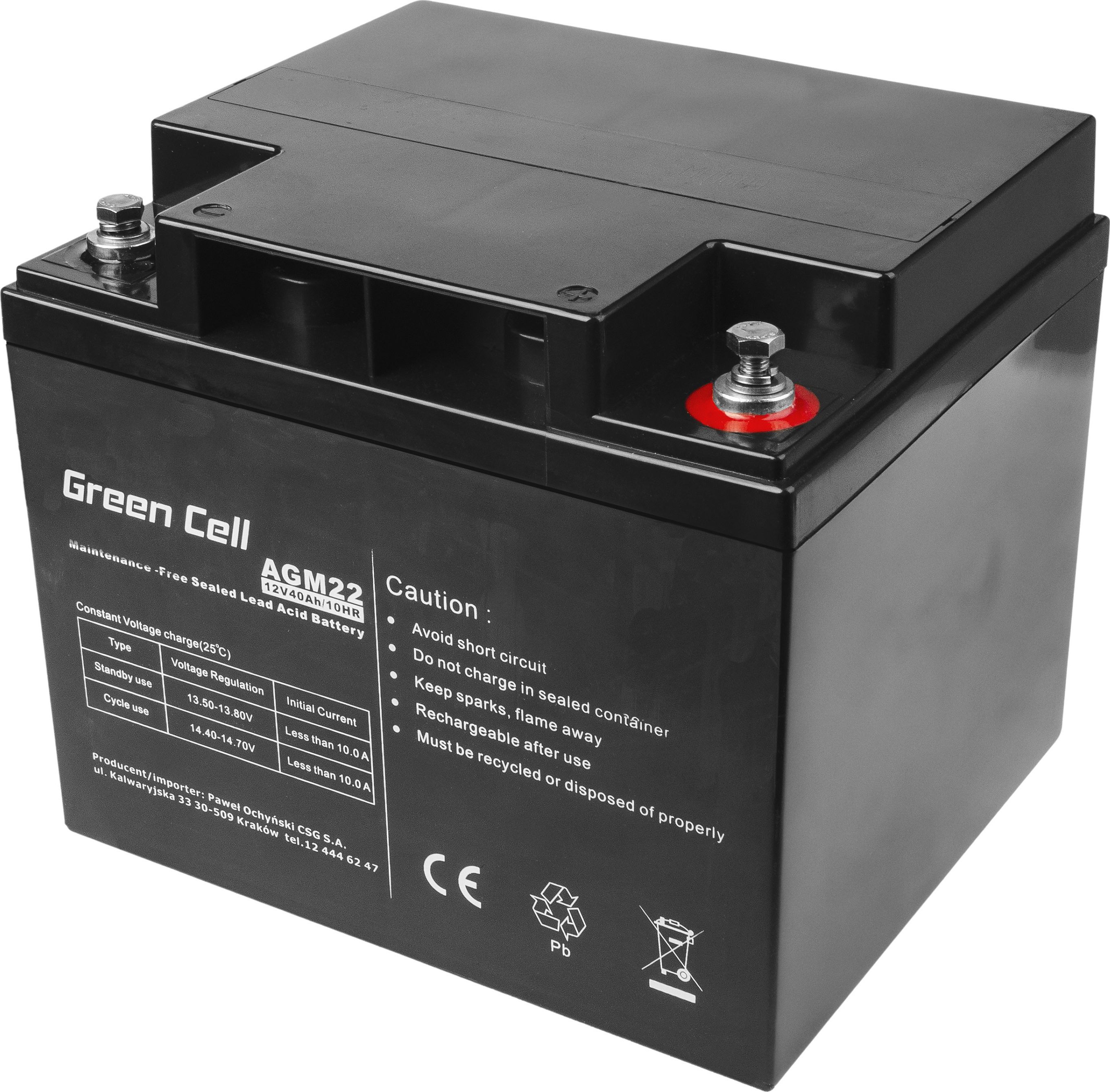 Green Cell AGM 12V 40Ah |