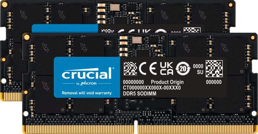 Crucial 32GB (2x16GB) DDR5-5600 CL46 SO-DIMM