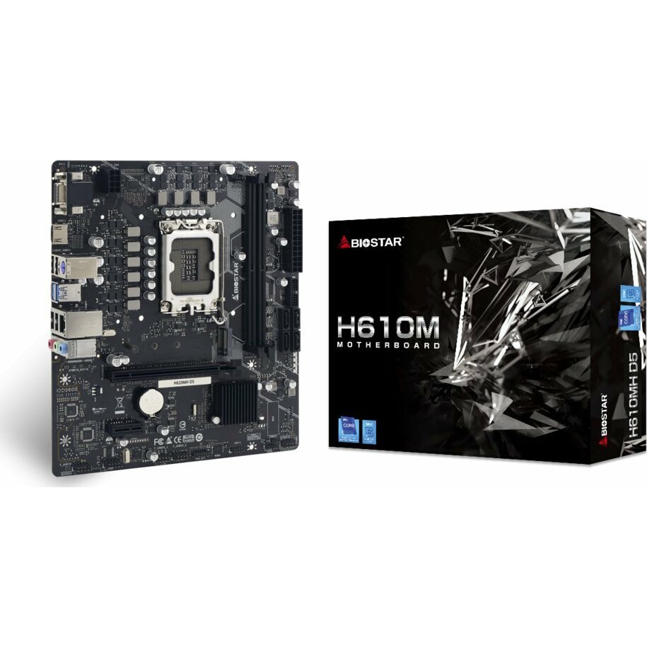 Biostar H610MH D5 Motherboard, LGA1700, Intel