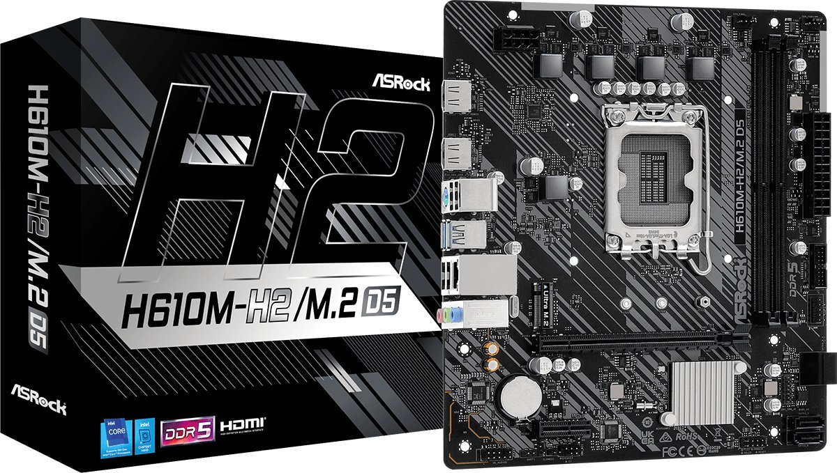ASRock H610M-H2/M.2 D5 Motherboard, LGA1700
