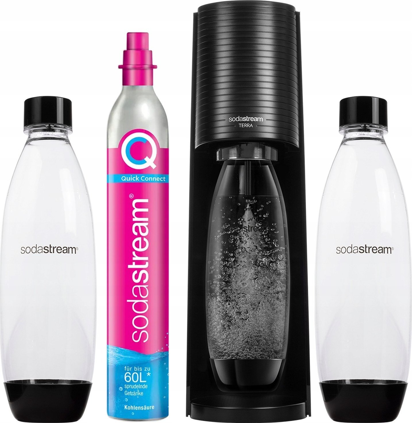 SodaStream Terra black 2 bottles |