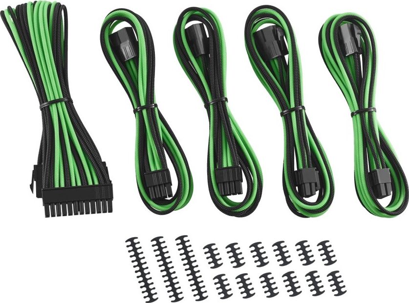 CableMod Zestaw kabli, Black-Green (CM-CAB-CKIT-N86KKLG-R) |