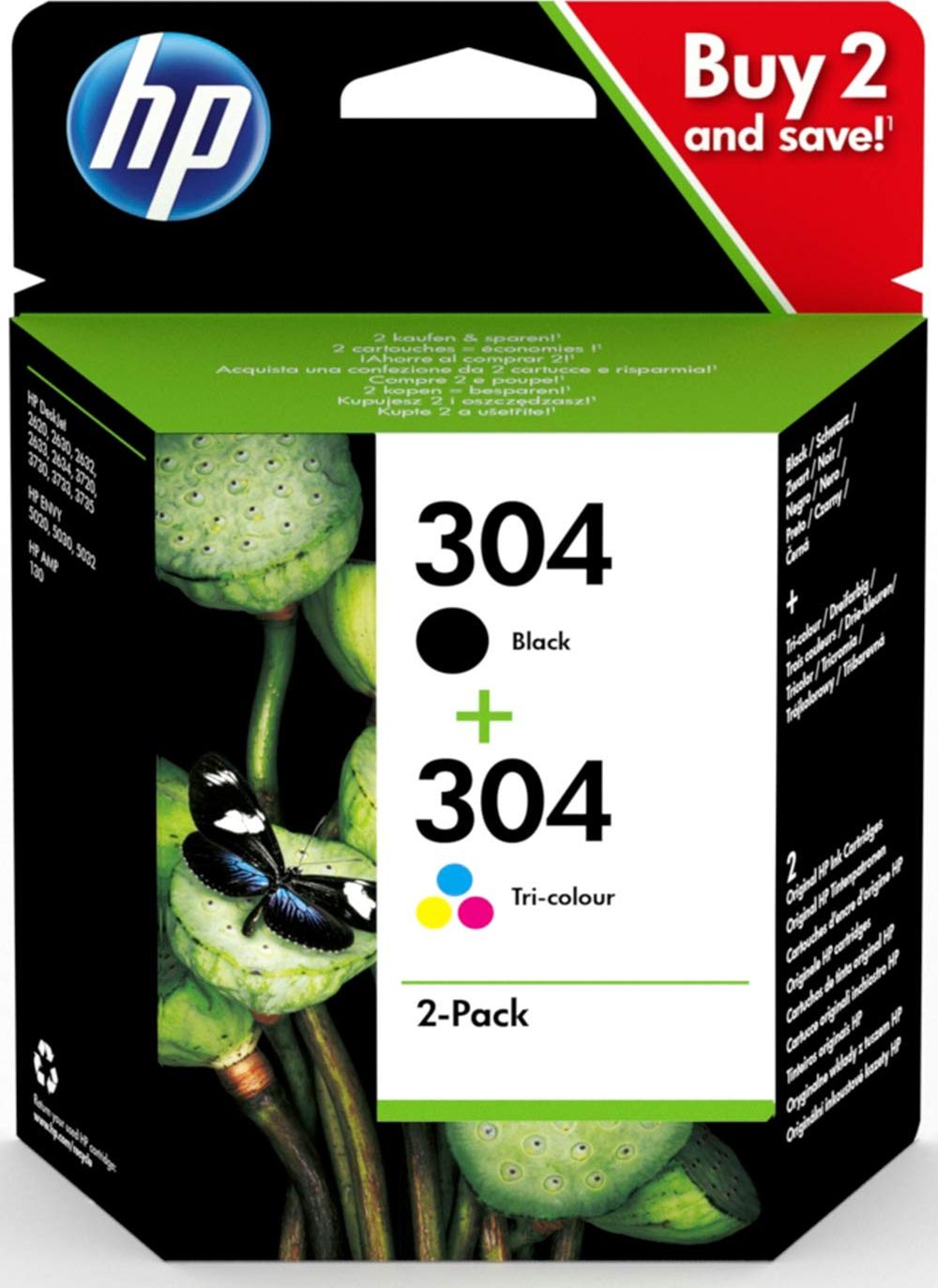 HP 304 dwupak Black + kolor