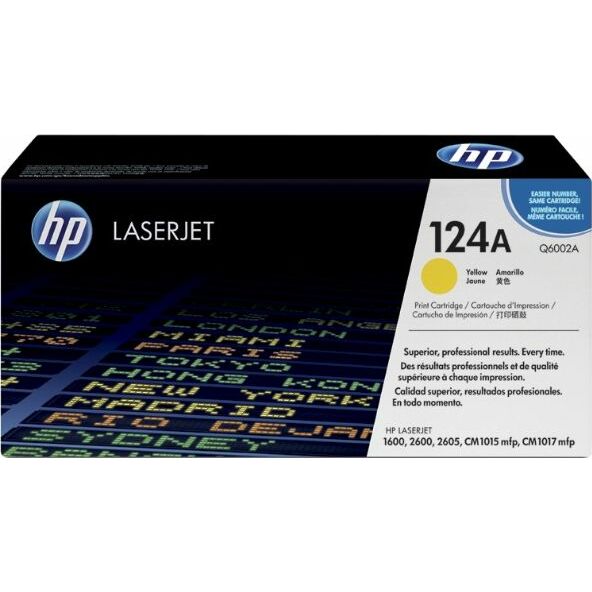 Toner HP 124A Yellow Oryginał  (Q6002A)