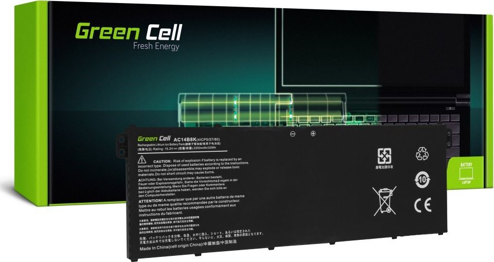 Green Cell AC14B3K AC14B8K do Acer