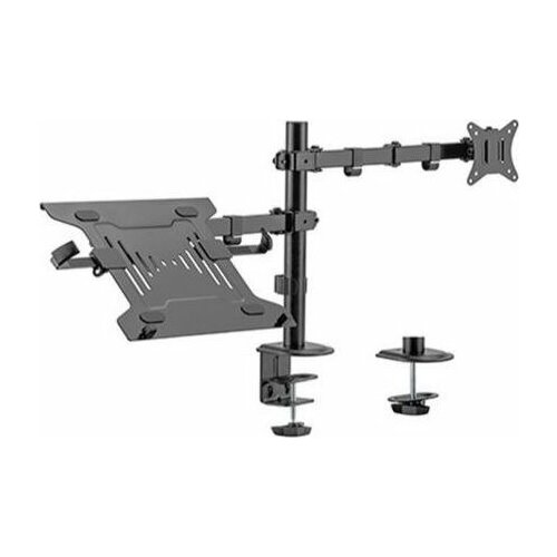 Gembird Adjustable desk mount with monitor