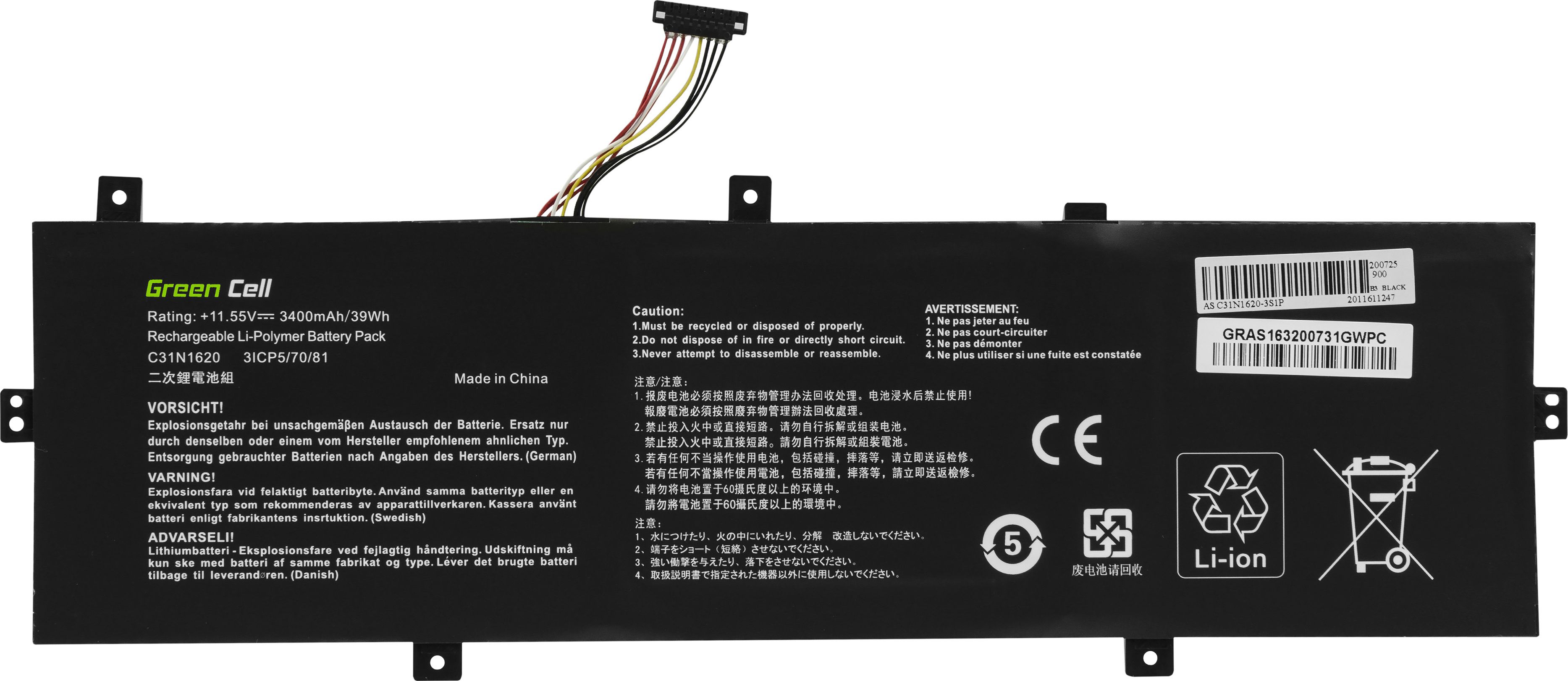 Green Cell C31N1620 do Asus ZenBook