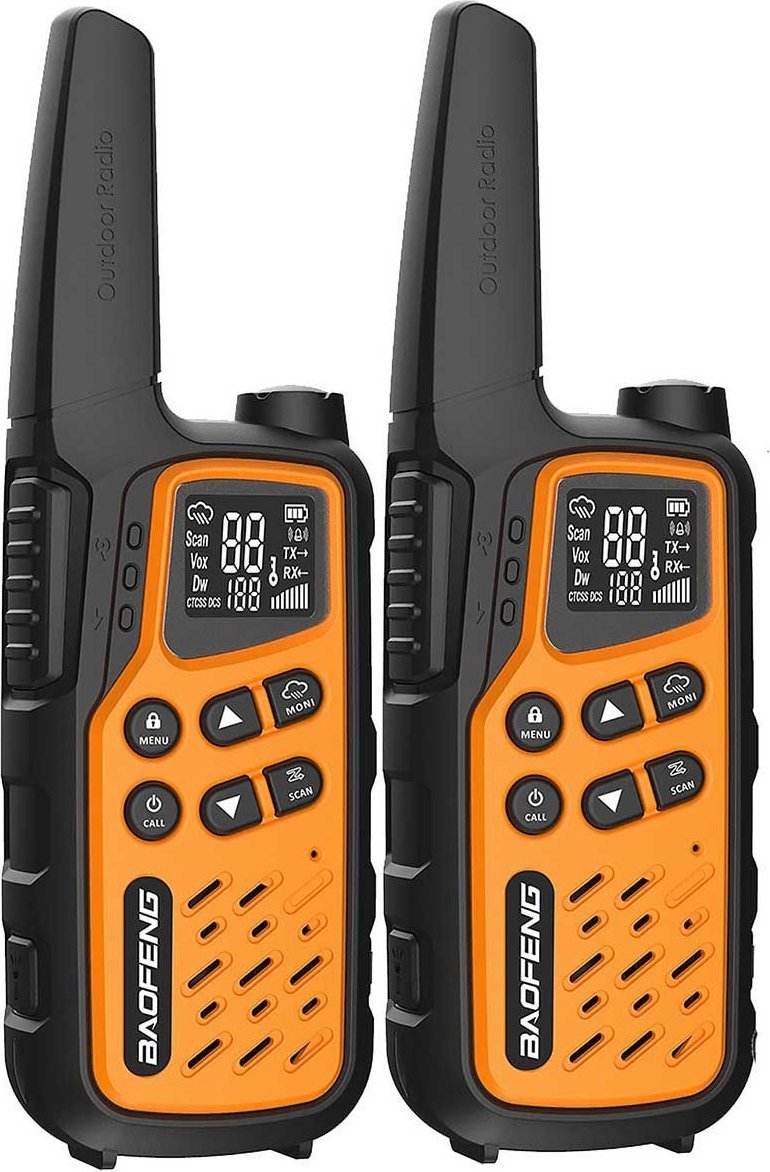 Walkie-Talkie Baofeng BF-T25E Orange, 2 pieces