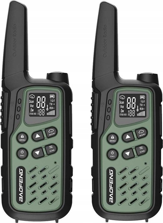 Walkie-Talkie Baofeng BF-T25E Green, 2 pieces