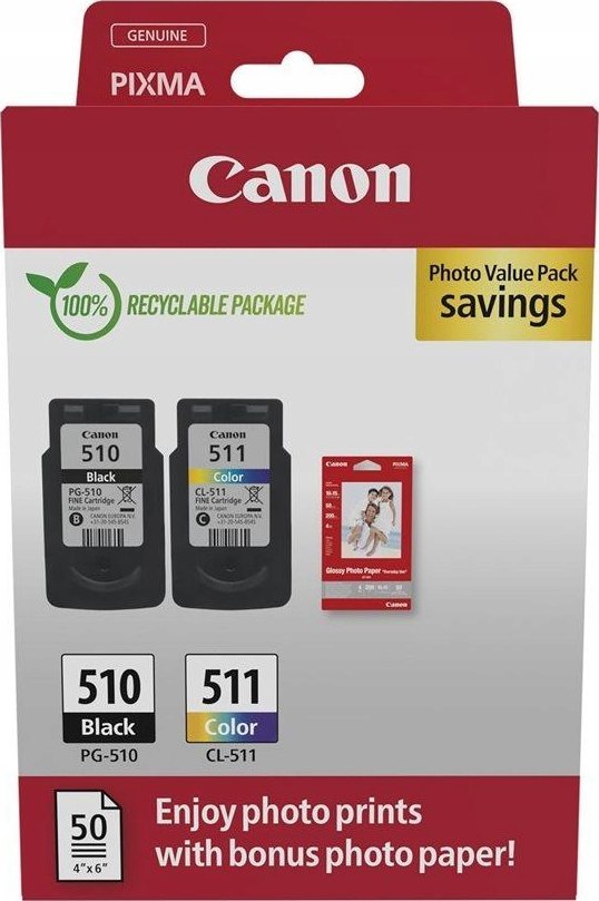 Canon + Photo Paper Value Pack