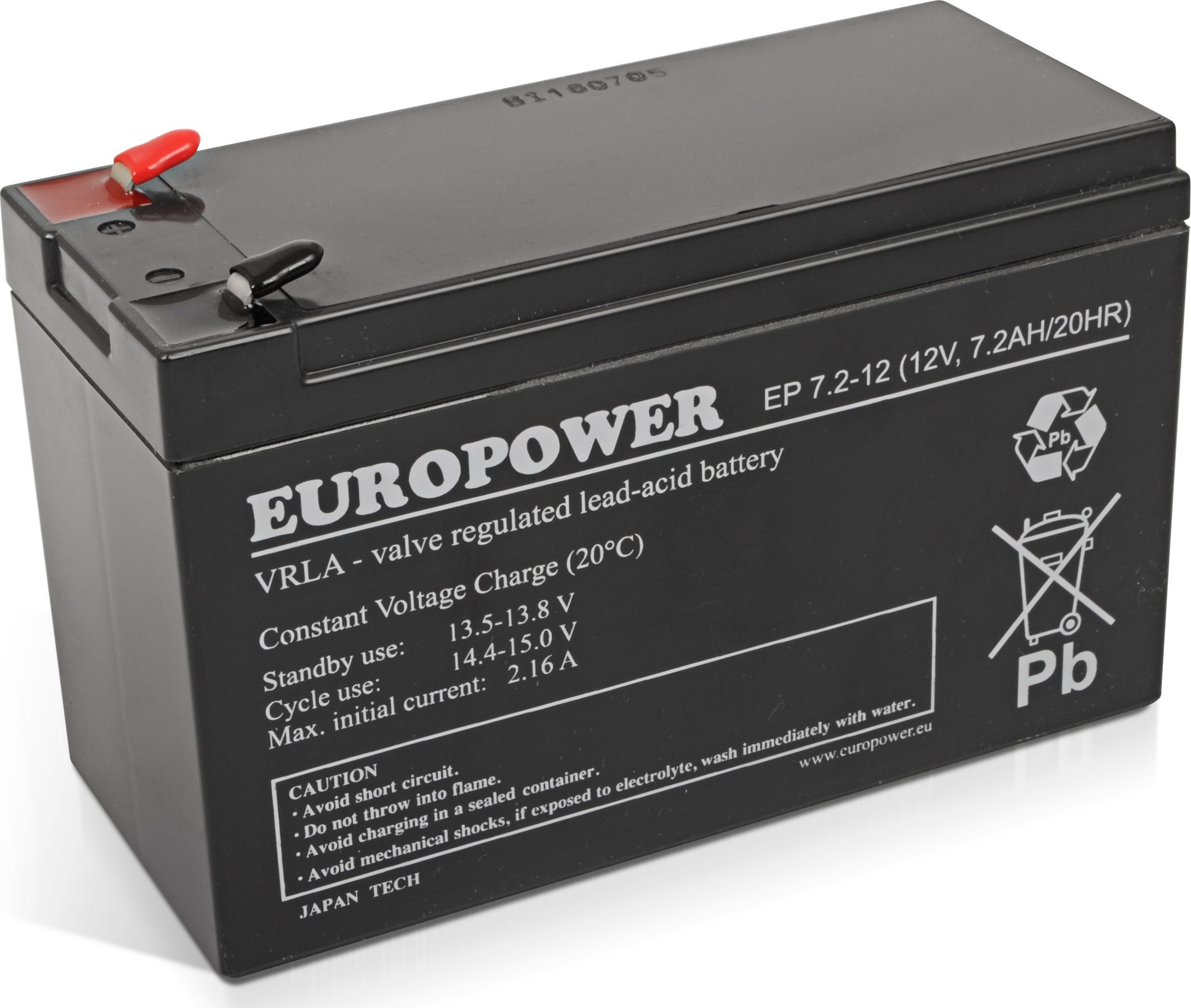 Europower Akumulator 12V 7.2Ah AGM