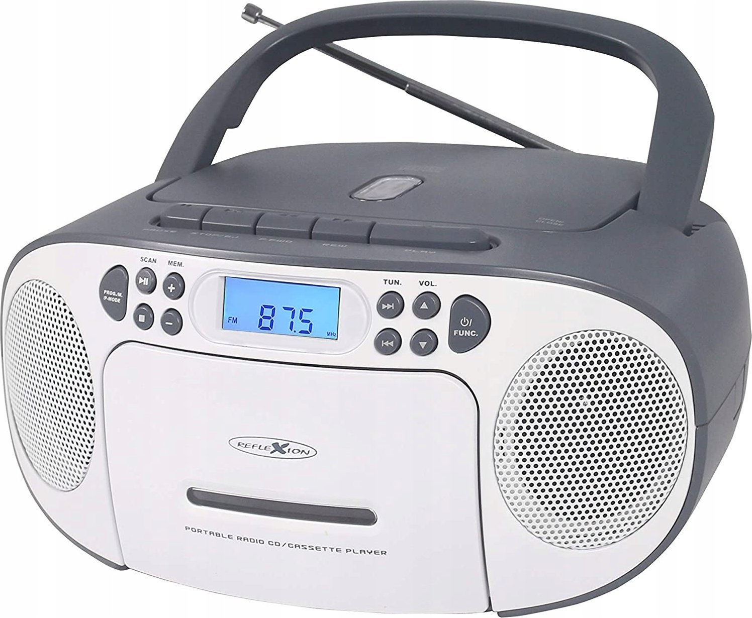Radioodtwarzacz Reflexion RCR2260 Boombox biały/szary |