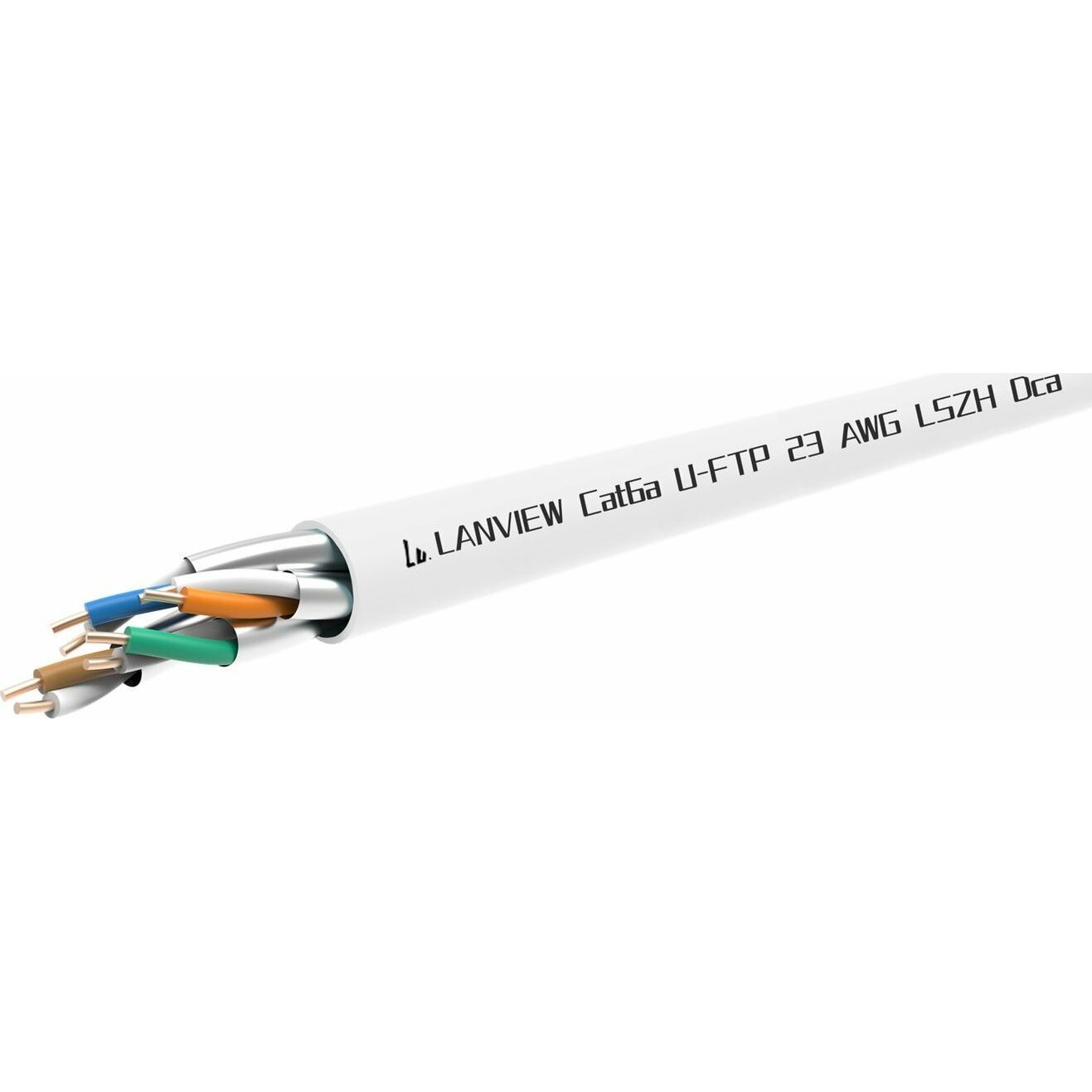Lanview Cat6a U-FTP 4x2xAWG23 LSZH White